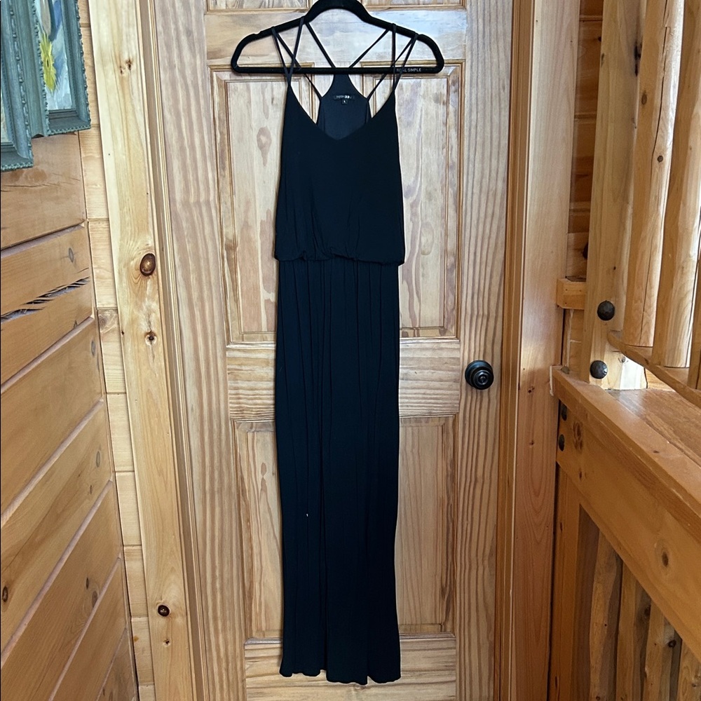Papermoon Black Strappy-Back Maxi Dress